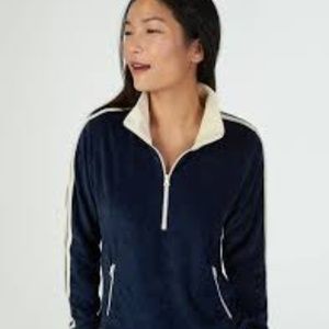 FAHERTY Richie Pullover Navy White Stripe XS